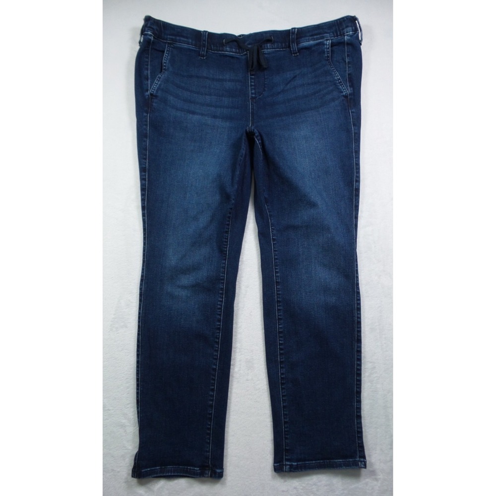 Torrid Jeans Womens Size 2R Blue Denim Weekend Boyfriend Mid-Rise Pull-On Dark
